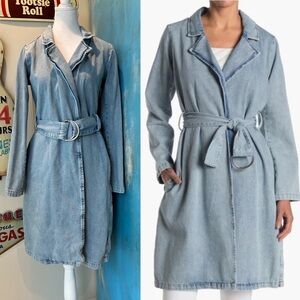 Good American Denim Trench Wrap Coat